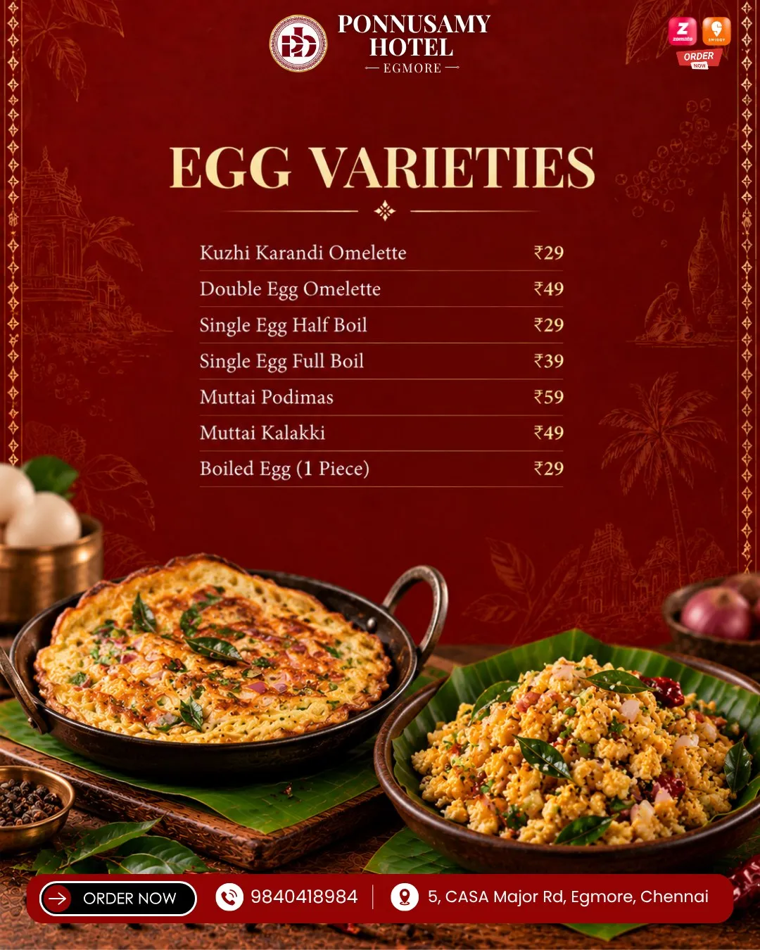 Omelette and egg preparations